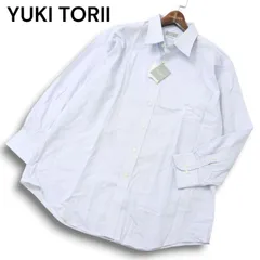 【新品 未使用】 YUKI TORII HOMME ユキトリイ オム 通年★ 総柄 ストライプ 長袖 シャツ Sz.45-84 メンズのサムネイル