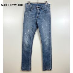 美品 バッカロー ストレッチスリムデニム 28 実寸M相当 カットオフ 青 