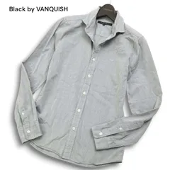 Black by VANQUISH ヴァンキッシュ 通年 襟ワイヤー★ 刺繍 長袖 シャツ Sz.S メンズ 灰 グレー 日本製のサムネイル