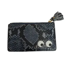 ANYA HINDMARCH アニヤ ハインドマーチ カードケース フラグメントケース 財布 パイソン柄 【中古品】 Y6402RK