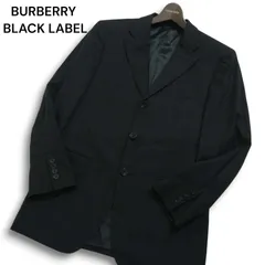 BURBERRY BLACK LABEL バーバリー ブラックレーベル 通年★ Super100’s ウール チェック ジャケット Sz.38 メンズ 黒