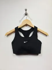 M NIKE スウッシュ ベーシック スポーツブラ ブラック