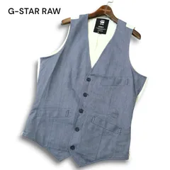 G-STAR RAW ジースター ロウ 通年 【BLAKE WAISTCOAT 】 ロゴ★ ベスト ジレ Sz.M メンズのサムネイル