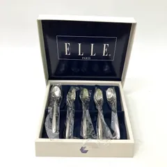 【ELLE 】エル カトラリー カフェスプーン 5本セット シルバーカラー☆のサムネイル