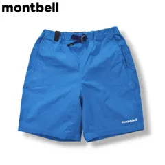 モンベル montbell ストレッチ O．D． ショーツ リップストップ ナイロン ショート パンツ バックルベルト 140 ターコイズブルー アウトドア カジュアル キッズ 子供服 ♪