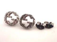【訳あり】GUCCI グッチ インターロッキングG シルバー ピアス 925
