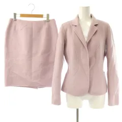 マックスマーラステュディオ Max Mara Studio cucito a mano セットアップ スーツ ジャケット スカート タイト 膝丈 アンゴラ カシミヤ混 36 ピンク /HK ■OSのサムネイル