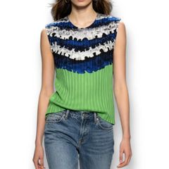 新品同様 ISSEY MIYAKE イッセイミヤケ PLEATS PLEASE プリーツプリーズ トップス ベスト サイズ3 グリーン