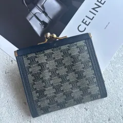 CELINE ブラックマカダム がま口コインケース