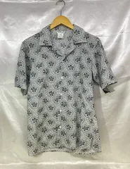 90s agnes b. アニエスベー フランス製 総柄 半袖 オープンカラーシャツ サイズ：38 カラー：ホワイト/グリーン