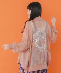 スカラー scolar 162607：花ネコ刺繍入り半袖ジャケット - メルカリ