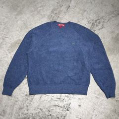 Supreme クルーネック ニット セーター ブルー Lサイズ - メルカリ