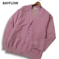 23AW★ BAYFLOW ベイフロー 通年 オーバーサイズ Vネック ニット カーディガン Sz.4 メンズのサムネイル