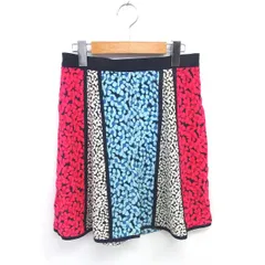 マークバイマークジェイコブス MARC by MARC JACOBS フレア 花柄 スカート シルク ミニ 薄手 2 ブルー ピンク 青 /TTのサムネイル