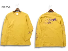 Name. ネーム 通年★ 長袖 手書き風文字  ロゴ 長袖 カットソー ロンTシャツ Sz.1 メンズ 日本製のサムネイル