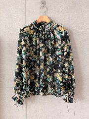 Souleiado花柄 プリーツ 長袖シャツ - メルカリ