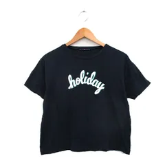 チャイルドウーマン CHILD WOMAN Tシャツ カットソー 半袖 コットン 文字 プリント F ネイビー 紺 /KT26のサムネイル