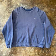90s Nike スウェット 白タグ USA製 サンフェード ネイビー ナス紺
