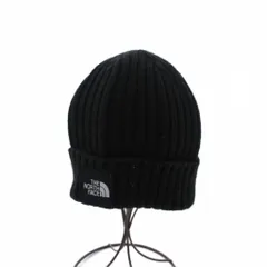 ザノースフェイス THE NORTH FACE ニットキャップ ワッチキャップ 帽子 F 黒 ブラック リブ編み ロゴパッチ /YF ■GY99
