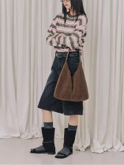 タグ付き LAPU-LAPU ラプラプ ファー付きか 丸いカゴバッグ - メルカリ