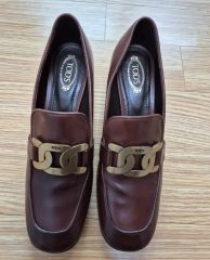 TOD'S ブラウン レザー ローファー 36 1/2 - メルカリ