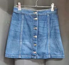 デニム Aライン ボタン スカート
