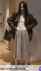 ollun オルン ボリュームストライプタックシャツ セットアップパンツ