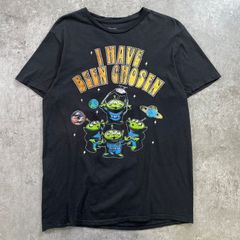 TOY STORY 토이 스토리 리틀 그린 맨 캐릭터 프린트 T 셔츠 남성 M 헌옷 DISNEY 디즈니 PIXAR 픽사 영화 애니메이션 영화 LITTLE GREENMEN 블랙