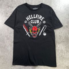 STRANGER THINGS 스트레인저싱스 HELLFiRE CLUB 무비 T 영화 프린트 T셔츠 맨즈 L헌옷 드라마 NETFLIX 넷플릭스 블랙