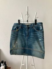 A BATHINGAPE ワッペン デニムスカート ミニスカート ミニ丈 エイプ