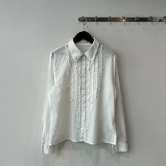 美品 トゥモローランドコレクション スタンドネックレースブラウス
