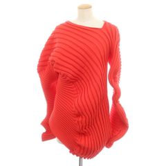 美品 CFCL ポッタリー フレアヘム 半袖ニット サーモンピンク vf4