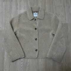 ZARA レディース シープスキン ボア フリース ジャケット M/95