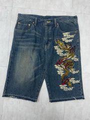 japan archive】バギーハーフパンツ 龍 極太 vintage - メルカリ