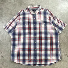 90年代 POLO SPORT ポロスポーツ RALPH LAUREN ラルフローレン マルチチェック リネン 半袖シャツ メンズ2XL 古着 90s VINTAGE ヴィンテージ ビッグサイズ 大きいサイズ