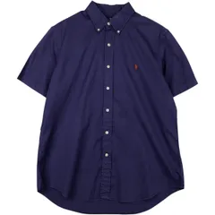 古着 ラルフローレン Ralph Lauren FEATHER WEIGHT TWILL 半袖 ボタンダウンシャツ メンズL相当/eaa640943