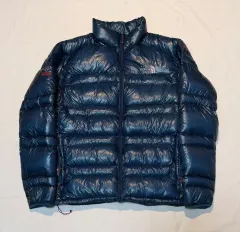 THE NORTH FACE 900フィル 限定モデル 光沢 グースダウン 軽量ダウン ブルーのサムネイル