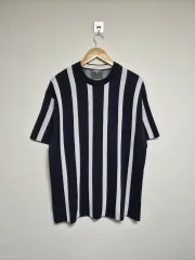 アレグリAllegri ストライプ ニット 半袖 Lサイズ - T67のサムネイル