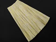 新品 furfur ファーファー 総柄 プリーツ スカート sizeONE/黄 ■◇ レディース