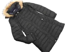 TOMMY HILFIGER トミーヒルフィガー フェイクファー ダウン コート sizeXS/黒 ◆■ レディースのサムネイル