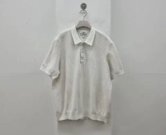 サンスペル｜美品 リヴィエラ ポロシャツ メッシュ素材 メランジグレー