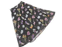 QUEENS COURT クイーンズコート 花柄 フレア スカート size2/黒 ■◇ レディースのサムネイル