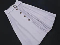 INGNI イング ベルト付き プリーツ 切替 スカート sizeM/サックス ■◇ レディース