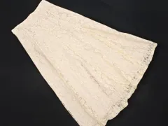 earth music&ecology アースミュージック＆エコロジー レース ロング フレア スカート sizeF/アイボリー ■◇ レディース