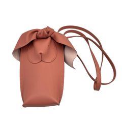 ロエベ エレファントポケット ブラウン レザー ショルダーバッグ