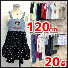 子供服/春夏向き/女の子　まとめ売り20点　120㎝　e.a.b/ALGY/wask他　ワンピース/トップス/スカート　通学/普段着/現状品　YMO5-021-08-100