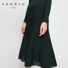 サンドロ DARK GREEN ニット スカートのサムネイル