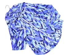 NIKE ナイキ 総柄 ジャケット sizeL/白ｘ青 ■◇ レディース
