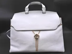 Samantha Thavasa サマンサタバサ レザー フラップ ハンド バッグ 白 ■■ レディース