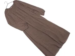 23区 総柄 ギャザー ワンピース size38/茶 ■◇ レディース